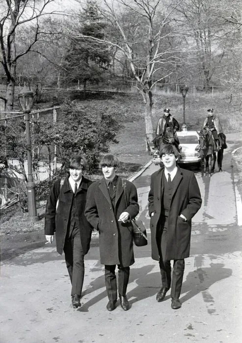 Framed Print : The Beatles in Central Park, New York February 1964 John Lennon Framed Print : The Beatles in Central Park, New York February 1964 John Lennon