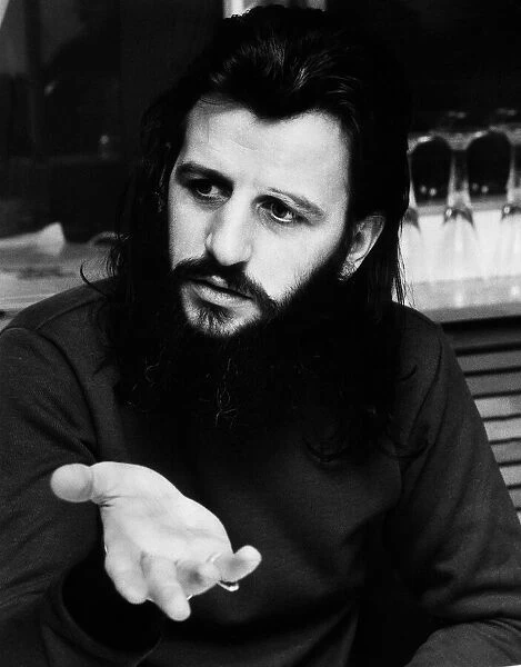 The Beatles drummer Ringo Starr at his office in the Apple Corperation March 1972