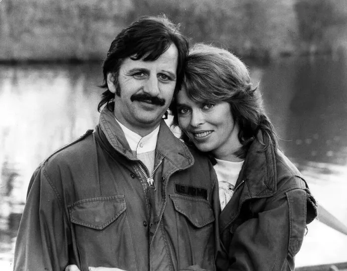 Framed Print : Former Beatles drummer Ringo Starr with Wife Barbara November 1981