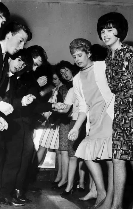 Framed Print : Beatles Fan Club sixties style dancing. Circa 1965