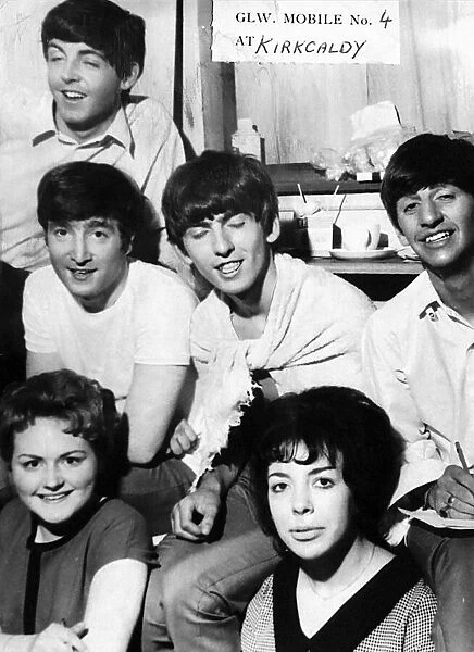 The Beatles with fans at the Carlton Cinema Kirkcaldy 6 October 1963