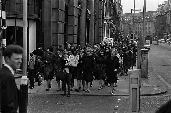 Beatles fans pictured ahead of the groups 'Sunday Night at the London Palladium