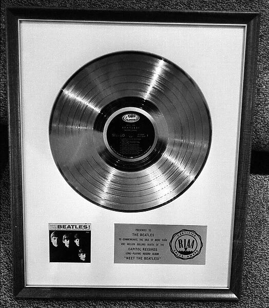 The Beatles February 1964 The Beatles disc, awarded to The Beatles to commemorate