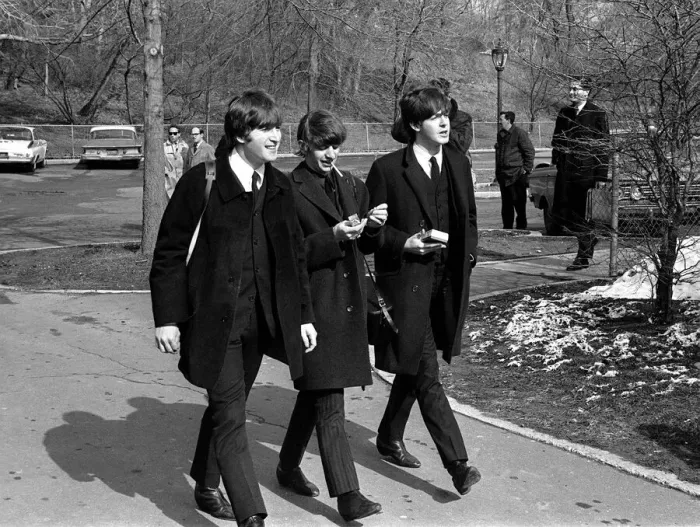 Framed Print : The Beatles February 1964 John Lennon, Ringo Starr and Paul McCartney