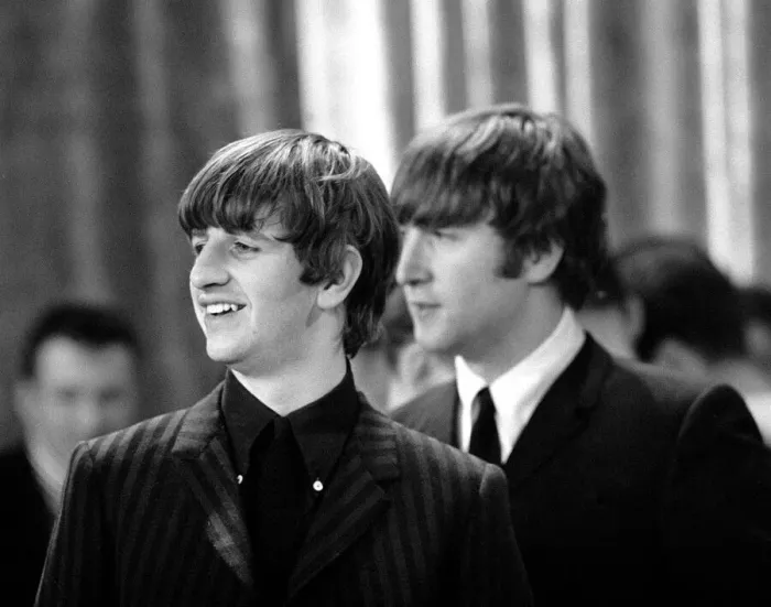 Framed Print : The Beatles February 1964 John Lennon and Ringo Starr in New York, USA