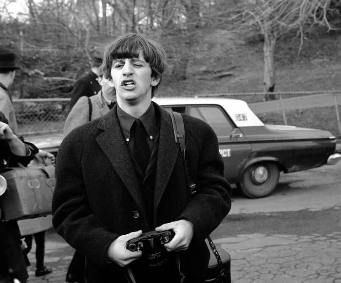 Framed Print : The Beatles February 1964 Ringo Starr holding camera in New York