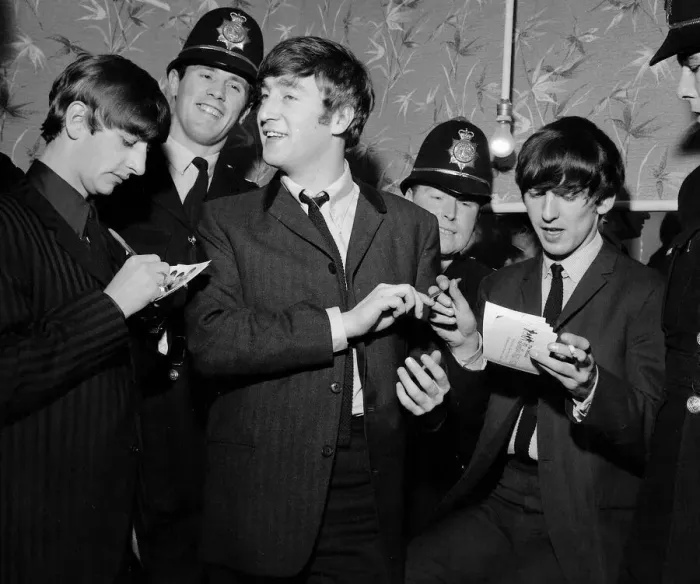 Framed Print : Beatles files 1963 The Beatles Ringo Starr John Lennon & George Harrison sign Framed Print : Beatles files 1963 The Beatles Ringo Starr John Lennon & George Harrison sign