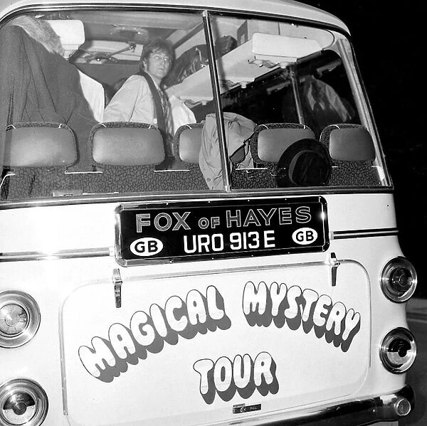Beatles files 1967 John Lennon aboard the Magical mystery tour bus September 1967
