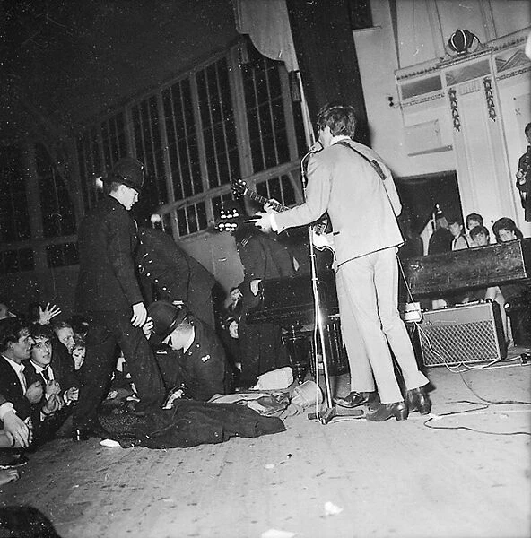 Beatles files The Beatles in concert where police came on stage after crowds got