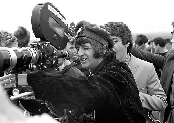 The Beatles filming of 'Help'in Sailsbury Plain, our picture shows