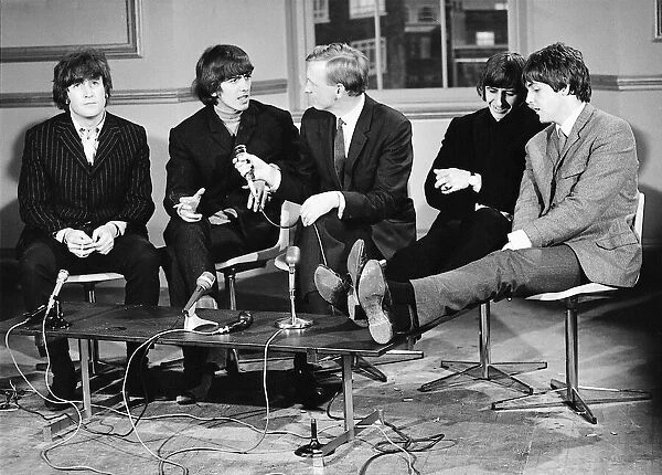 The Beatles hold a press conference at Twickenham Film Studios for the world