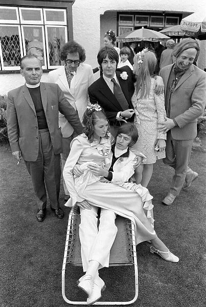 The Beatles June 1968 Paul McCartney, Jane Asher and Roger McGough