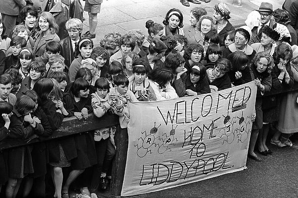 The Beatles in Liverpool, banner, 'Welcomed Home to Liddypool'