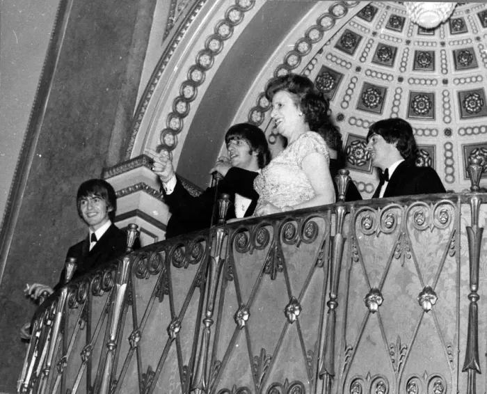 Framed Print : The Beatles in Liverpool, Friday 10th July 1964. Back home for evening premiere of Framed Print : The Beatles in Liverpool, Friday 10th July 1964. Back home for evening premiere of
