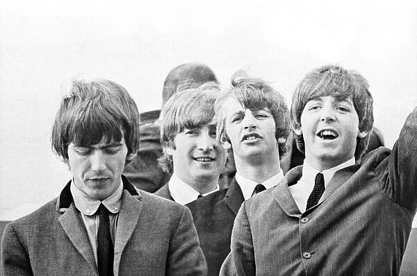 The Beatles in Liverpool for the Premier of a Hard Days Night