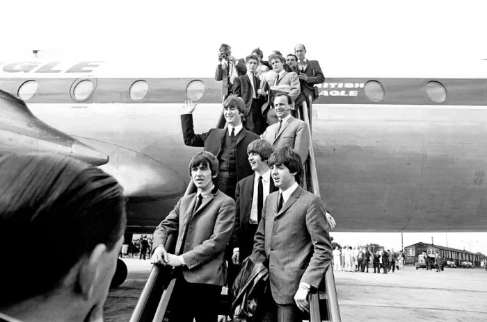 Framed Print : The Beatles in Liverpool for the Premier of a Hard Days Night Framed Print : The Beatles in Liverpool for the Premier of a Hard Days Night