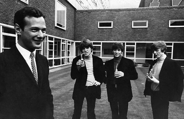 Beatles manager Brian Epstein with his new group, Paddy Chambers