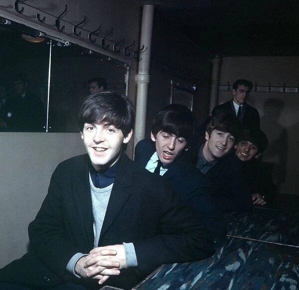 The Beatles at the De Montfort Hall in Leicester 10 October 1964 Left to right