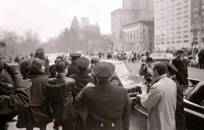 Framed Print : The Beatles in New York City February 1964 Fans and photgraphers await the arrival Framed Print : The Beatles in New York City February 1964 Fans and photgraphers await the arrival