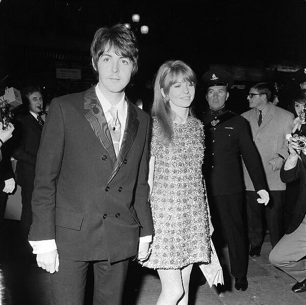 The Beatles October 1967 Paul McCartney attending a film premiere in London with