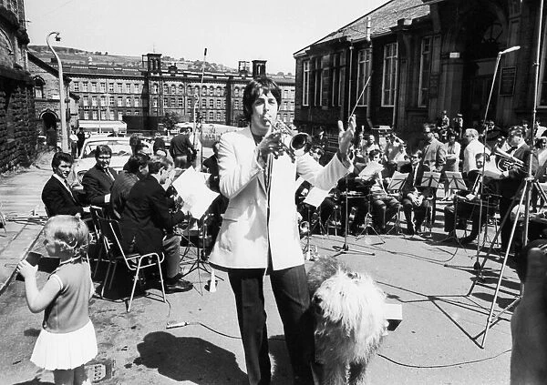 The Beatles Paul McCartney at the mill town of Saltaire to record some music he had