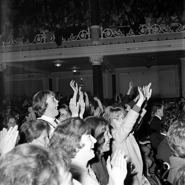 The Beatles play Preston. Female fans going crazy during the performance