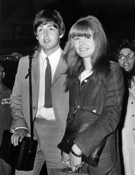 Framed Print : Beatles pop group guitarist and singer Paul McCartney and Jane Asher