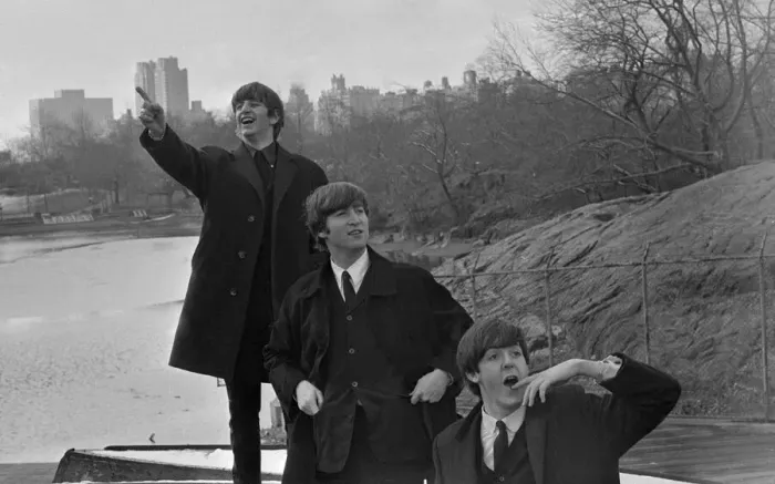 Framed Print : The Beatles at a press call in Central Park, New York. L-R: Ringo Starr Framed Print : The Beatles at a press call in Central Park, New York. L-R: Ringo Starr
