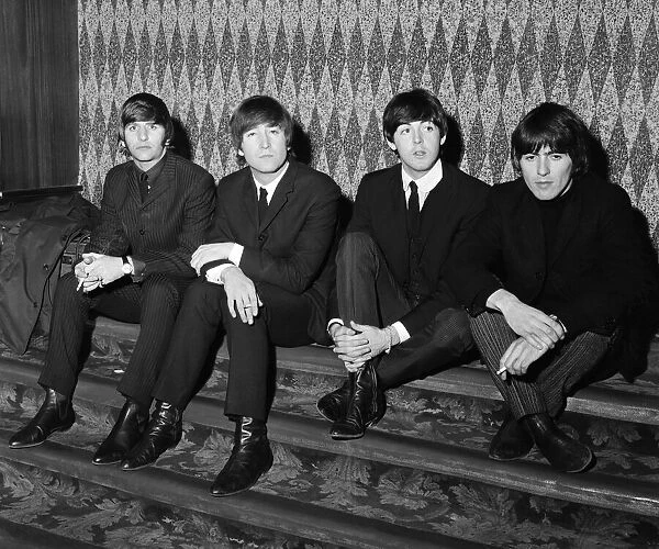 The Beatles at a press conference at the Gaumont State Cinema, Kilburn, London