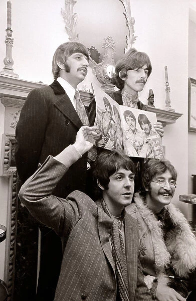 The Beatles, press launch of new album, 'Sgt. Pepper