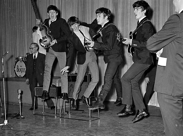 The Beatles rehearsing for the Royal Variety Performance at The London Paladium 4th