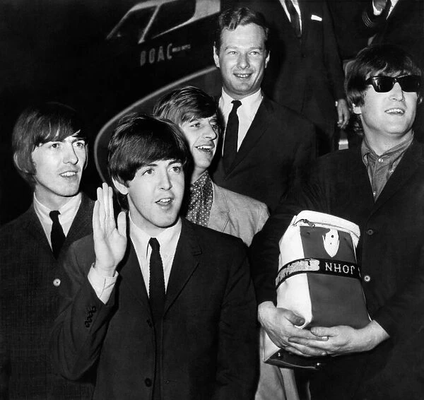 The Beatles return home after successful Summer 1964 (First) US & Canada Tour