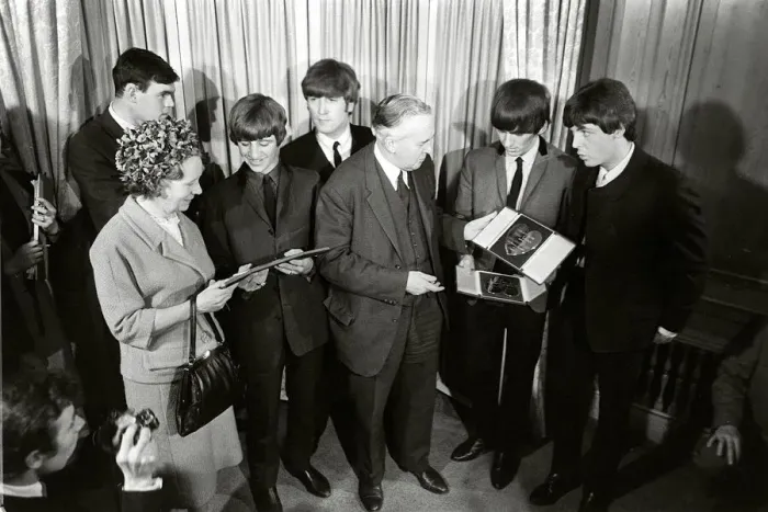 Framed Print : The Beatles Ringo Starr, John Lennon, George Harrison and Paul McCartney with Prime Framed Print : The Beatles Ringo Starr, John Lennon, George Harrison and Paul McCartney with Prime