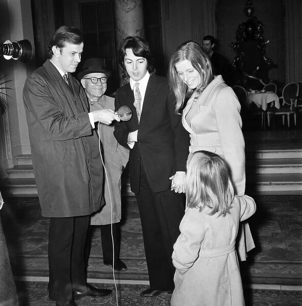 Beatles singer Paul McCartney with his bride Linda Eastman