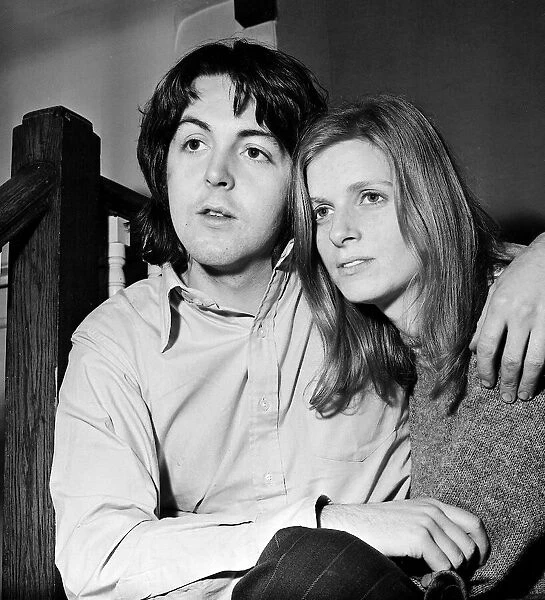 Beatles singer Paul McCartney with his new bride Linda Eastman
