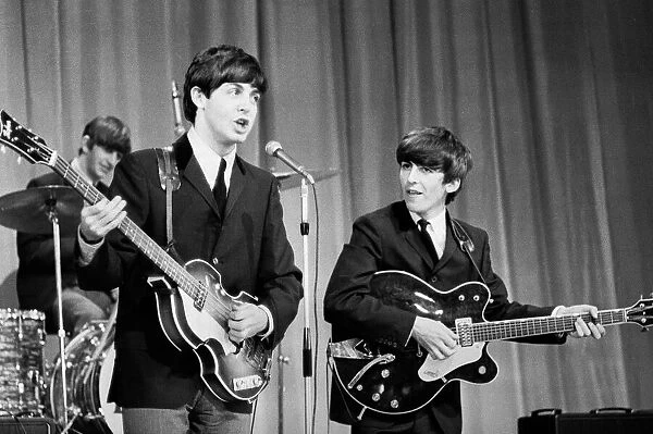 The Beatles on Sunday Night at the London Palladium. Paul McCartney