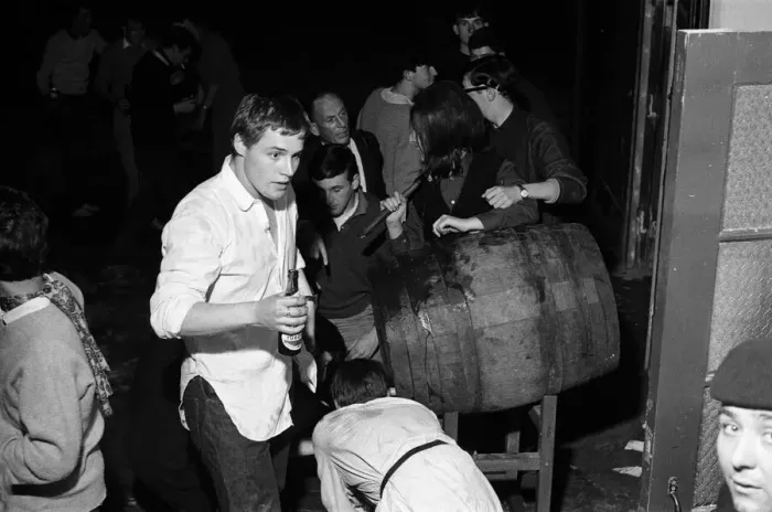Framed Print : A Beatnik party at Hampstead. August 1960