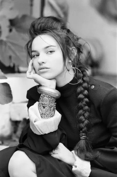 Framed Print : Beatrice Dalle, french actress, photo-call in London to promote new film Betty Blue