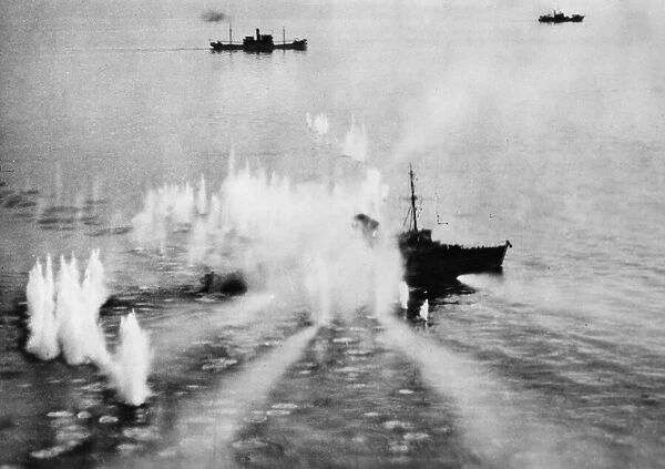 A Beaufighter strike wing of RAF Coastal Command attacked an enemy convoy off the Frisian