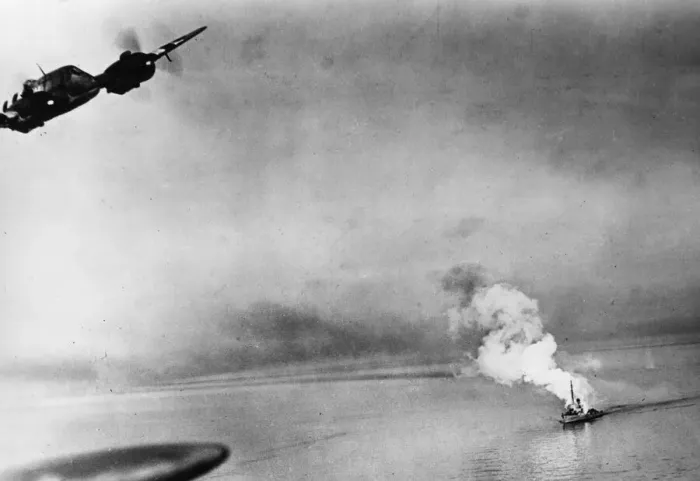 Framed Print : A Beaufighter strike wing of RAF Coastal Command attacked an enemy convoy off the Frisian Framed Print : A Beaufighter strike wing of RAF Coastal Command attacked an enemy convoy off the Frisian