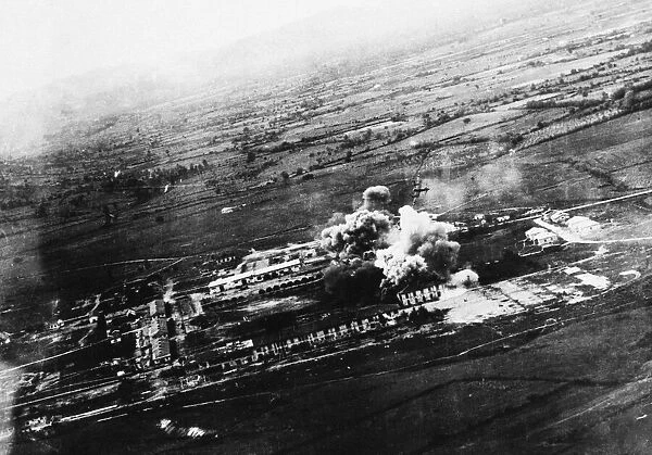Beaufighters Attack German Barracks at Tirana. South African rocket-firing