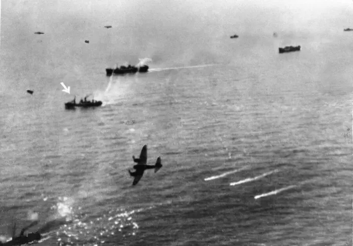 Framed Print : Beaufighters of RAF Coastal Command escorted by Spitfires of Fighter Command