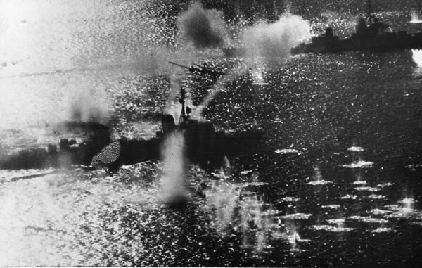 Beaufighters of RAF and RCAF squadrons of RAF Coastal Command attacked
