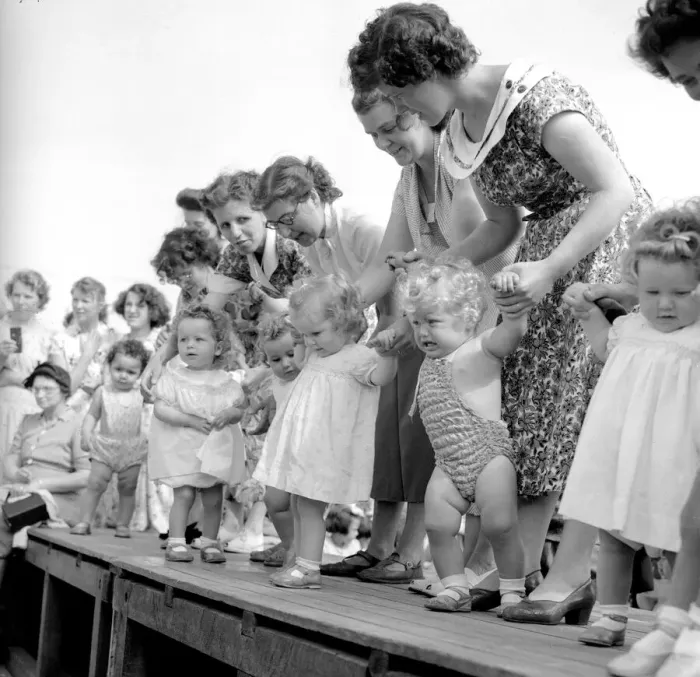 Framed Print : Beautiful Baby Show held on the promenade at Whitley Bay Framed Print : Beautiful Baby Show held on the promenade at Whitley Bay