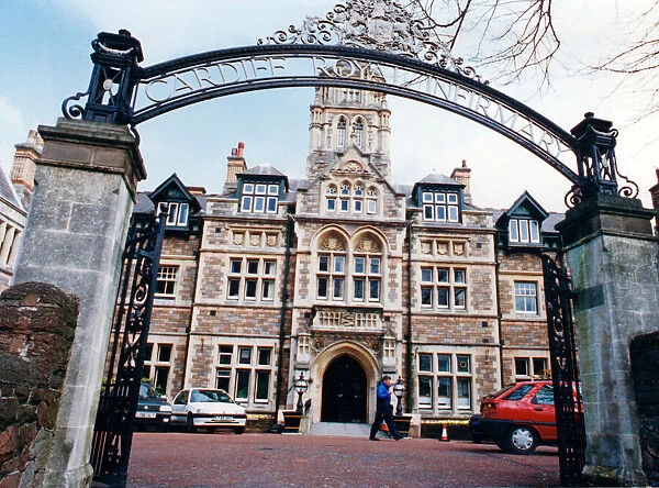 Beautiful frontage of the Cardiff Royal Infirmary. 7th April 1994