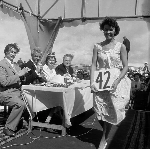 Beauty competition contestant, Blackpool. 5th August 1958