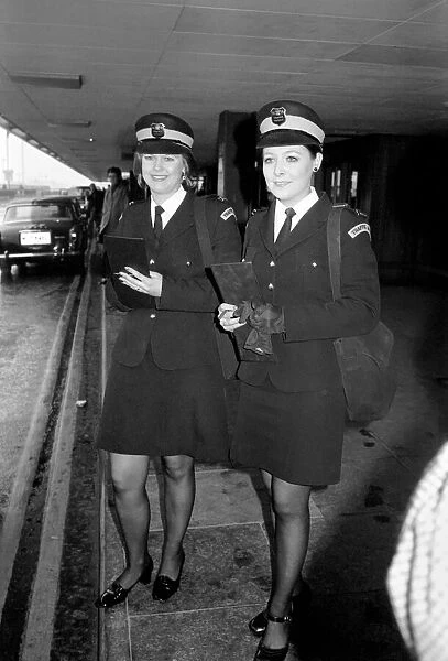 Beauty Queen Traffic wardens. Miss Denise Humphreys and Mrs Linda Morton