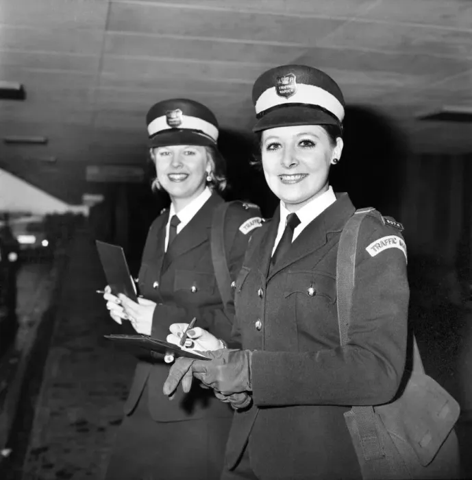 Framed Print : Beauty Queen Traffic Wardens. Travellers St Londons Heathrow Airport may have their Framed Print : Beauty Queen Traffic Wardens. Travellers St Londons Heathrow Airport may have their