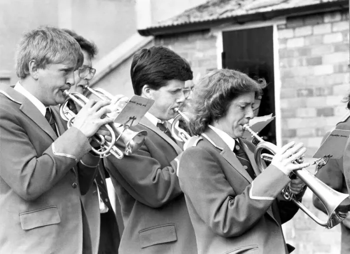 Framed Print : Bedlington Miners Picnic - Members of the Ellington Colliery Band perform Framed Print : Bedlington Miners Picnic - Members of the Ellington Colliery Band perform