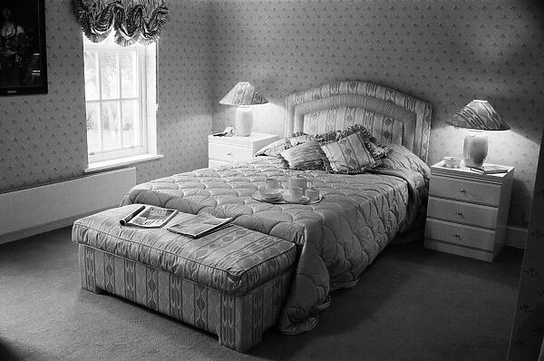 Bedroom in a show house of 'Dulwich Gate'. Prime Minister Margaret Thatcher